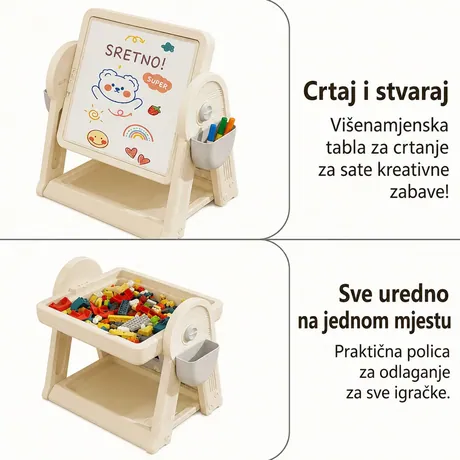 PLAYNEST | 8-u-1 dječiji sto i stolica sa 209 dijelova — slika 11 — slika 11