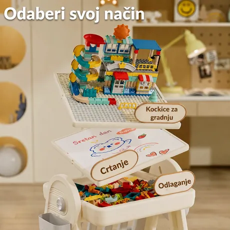 PLAYNEST | 8-u-1 dječiji sto i stolica sa 209 dijelova — slika 7 — slika 7