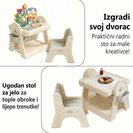 PLAYNEST | 8-u-1 dječiji sto i stolica sa 209 dijelova — slika 9 — slika 9